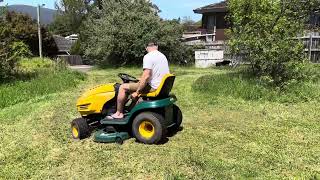 MTD Yardman Ride on Mower Mowing video 42 Inch 21HP Briggs and Stratton [upl. by Enilegna]