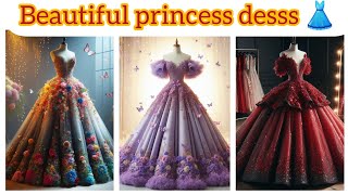 Beautiful princess dress 👗  stylish gown  latest design 2024  trendytips [upl. by Akcirre413]