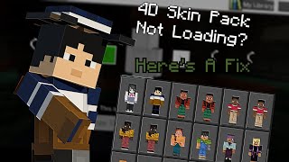 How to Fix Your 4D Skins Pack Hive Skin Pack Not showing or not visible in Minecraft PE Android Fix [upl. by Abernon]