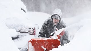 Buffalo residents dig through mounds of snow after monster storm [upl. by Ardnued]