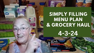 SIMPLY FILLING 🌸 Menu Plan amp Grocery Haul 🌺4324 [upl. by Arabrab]