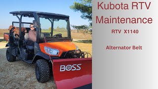 Maintaining our Kubota RTV X1140  Alternator Belt [upl. by Nivek]