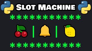 Lets code a beginners Python SLOT MACHINE 🎰 [upl. by Katuscha]