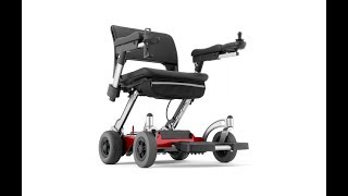 Fauteuil roulant électrique pliable Luggie Travelrider  Aide à la mobilité et lautonomie [upl. by Lavena442]