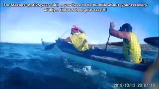 2019 Molokai Hoe Start Onboard POV  HYPR Hawaii  1st Masters 50  Part 1 [upl. by Immij]