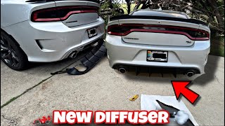 I INSTALLED A NEW REAR DIFFUSER ON MY DODGE CHARGER RT [upl. by Athena]