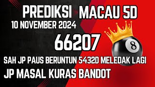 PREDIKSI TOTO MACAU 5D HARI INI 10 NOVEMBER 2024  BOCORAN TOTO MACAU 5D HARI INI  TTM 5D [upl. by Oiramal]