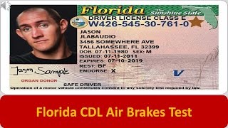 Florida CDL Air Brakes Test [upl. by Aicenra]