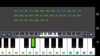 Anaganaga oka ooru song piano notes easy tutorial  hello  taqdeer [upl. by Aowda]