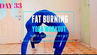 Fat Burning Yoga Workout With No Equipmentyoga weightlossworkout dailyvlog [upl. by Ycnuahc]