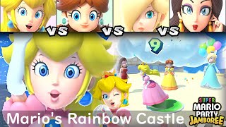 Super Mario Party Jamboree Peach vs Daisy vs Rosalina vs Pauline in Marios Rainbow Castle [upl. by Edwyna]