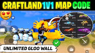 CRAFTLAND 1V1 MAP CODE  HOW TO PLAY 1V1 CRAFTLAND FREE FIRE  CRAFTLAND MAP CODE [upl. by Ringsmuth]