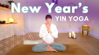 New Years Yin Yoga  Reflection and Intention for the New Year  15 minutes [upl. by Nibbs]