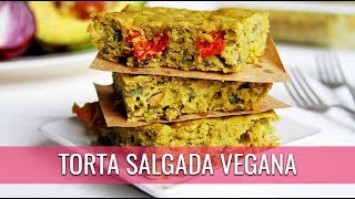 TORTA SALGADA VEGANA SEM GLÚTEN DE LIQUIDIFICADOR [upl. by Gathard]