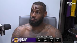 LeBron James PostGame Interview  Philadelphia 76ers vs Los Angeles Lakers [upl. by Ahsal]