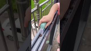 Clean your window tracks like a PRO 🤩 [upl. by Ymiaj]