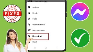 Como cancelar a restrição de alguém no Messenger  Remover restrição no Messenger [upl. by Mccallum726]