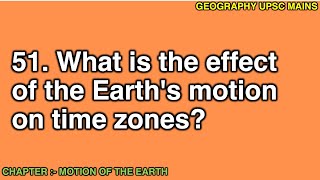 251 Effect of Earths Motion on Time Zones  Understanding the Impact [upl. by Noillid]