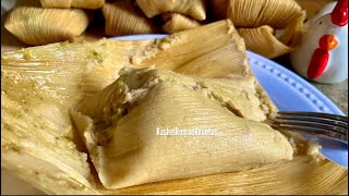 Tamales de pollo con chile verde con ingrediente secreto 😋 [upl. by Imeon]