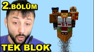 Ekiple TEK BLOK MİNECRAFT SkyBlock 2Bölüm [upl. by Erialc]