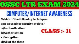 Target OSSC LTR Exam 2024  ComputerInternet Awareness MCQs  Imp for SSD Sevak Sevika TGT Exam [upl. by Litsyrk351]