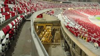 Retractable seating at the Singapore Sports Hub [upl. by Kosak535]