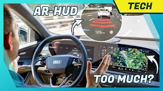 Audi Q6 etron Bedienung im neuen Cockpit Assistenzsysteme ARHUD amp Technik im Test [upl. by Viquelia]