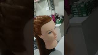 Dummy hairstyle fish plates hair style with flowersvairalshorts full beautician course [upl. by Aziza]