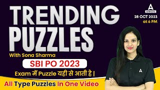 Reasoning Puzzles for Bank Exam  SBI PO Reasoning Preparation  Reasoning Classes By Sona Sharma [upl. by Yaffit]