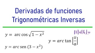 Derivadas de Funciones Trigonométricas Inversas [upl. by Knowlton]