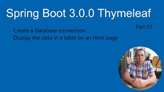 Spring Boot 300 Thymeleaf  Database connection and display the data [upl. by Ahseen]