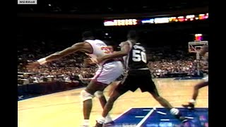 NBA On TNT  David Robinson Battles Patrick Ewing In NY 1991 [upl. by Alfonso]