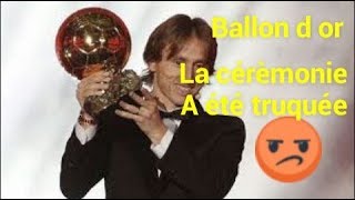 Modric Ballon dor 2018 la cérèmonie a été truquée prédiction [upl. by Ordisy595]