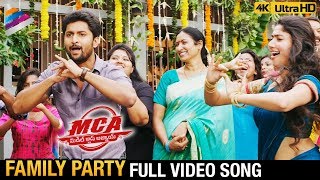 Family Party Full Video Song 4K  MCA Video Songs  Nani  Sai Pallavi  DSP  Telugu FilmNagar [upl. by Enneibaf]