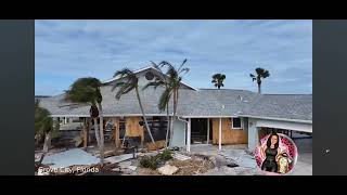 Hurricane Milton devastates the Manasota Key and Grove City Florida  Drone [upl. by Oniskey]