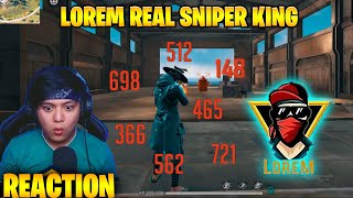 Junior Reacts To Real Sniper King Lorem With Surprising Gameplay  Garena  Freefire [upl. by Renata513]