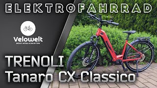 Trenoli Tanaro CX Classico EBike Vorstellung  750 Wh Bosch Performance CX Motor Smartes System [upl. by Hillari]