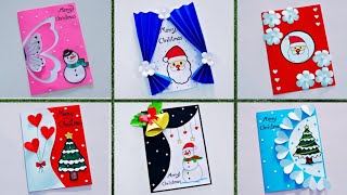 6 Easy and Beautiful Christmas Greetings Card Idea  Merry Christmas Card Idea 2022 [upl. by Ihel]