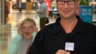 Girl with Down Syndrome Steals Spotlight From Live TV Reporter [upl. by Alisan]