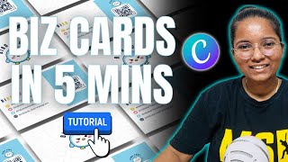 How To Design A Business Card In Canva  Business Card Design  Canva Tutorial [upl. by Blake396]