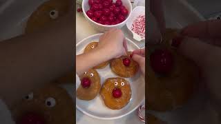 CUTEST REINDEER DONUTS🎄 The only donuts you will be making this holiday season christmas momhack [upl. by Adama]