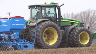 John Deere 7830Lemken  Rübensaat 2017 [upl. by Tiebold]