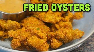 Crispy Fried Oysters w Homemade Spicy Cajun Mayo [upl. by Kazim]