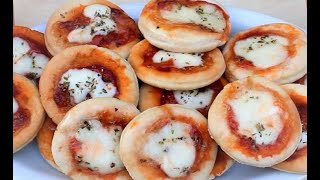 Como hacer MINI PIZZAS  pizzetas casera facil [upl. by Bigler203]