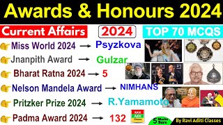 Awards and Honours 2024 current affairs  January To July 2024 Important MCQ  Awards and Honours [upl. by Sephira816]