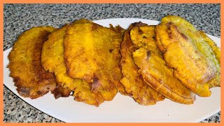 STEAMED GREEN PLANTAIN  How to Fry green Plantains Tostones [upl. by Zelde340]