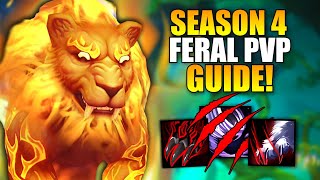 SEASON 4 FERAL DRUID PVP GUIDE  Talents Rotation Stats and MORE [upl. by Salaidh772]