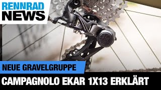 CAMPAGNOLO EKAR 1x13 DAS WICHTIGSTE ZUR NEUEN GRAVELGRUPPE [upl. by Pickford300]