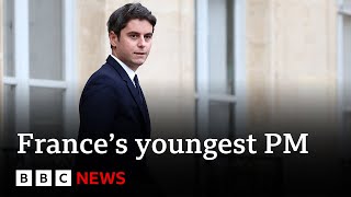 Gabriel Attal becomes France’s youngest prime minister  BBC News [upl. by Ellwood612]