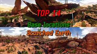 TOP 14 PvE Base Locations on the NEW Map  Scorched Earth  ARK Survival Ascended [upl. by Ahseined]